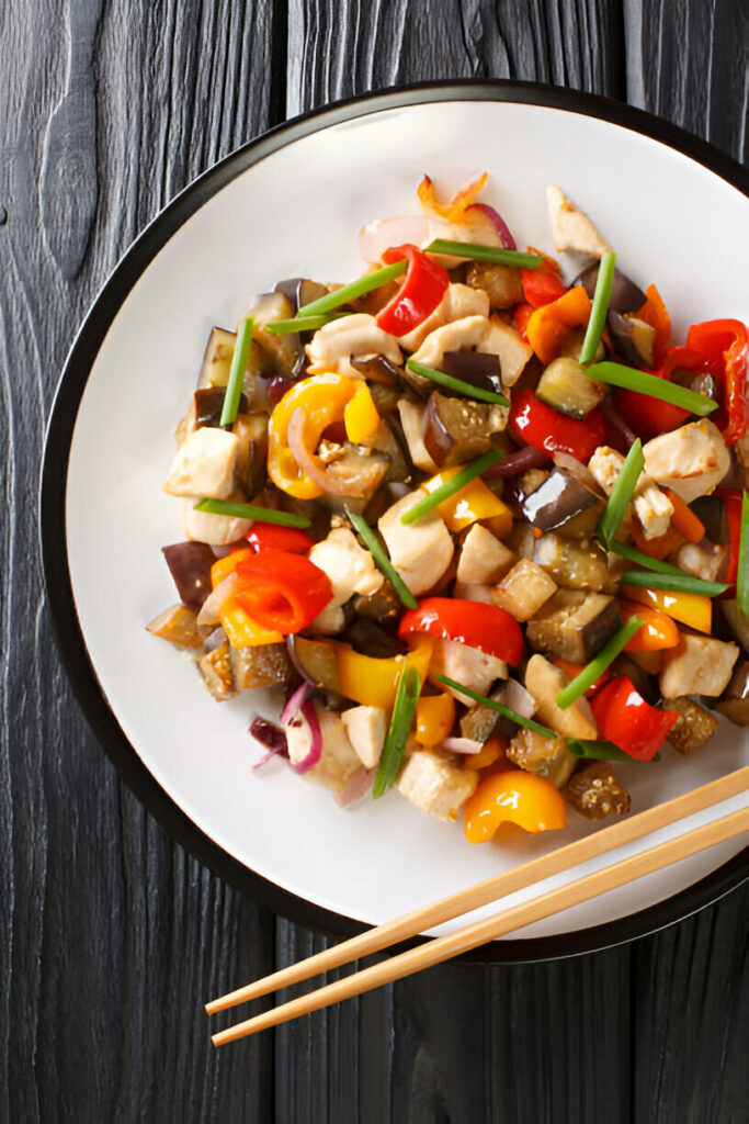 Fried Chicken with Tender Vegetables Recipe