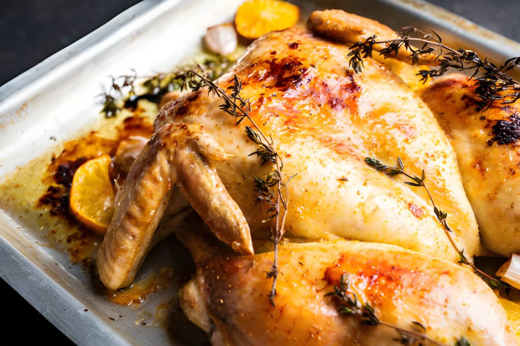 Lemon Garlic Spatchcock Chicken Recipe