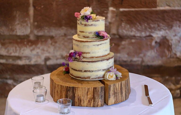 Floral Naked Vanilla Cake Recipe